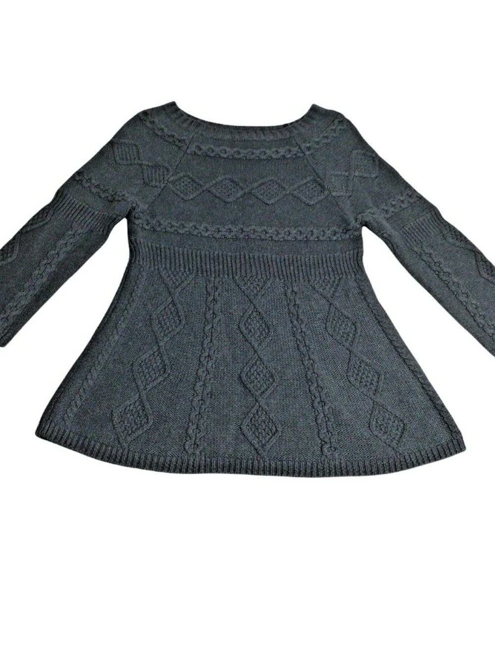 Calvin Klein Black Cable Knit Scoop Neck Sweater